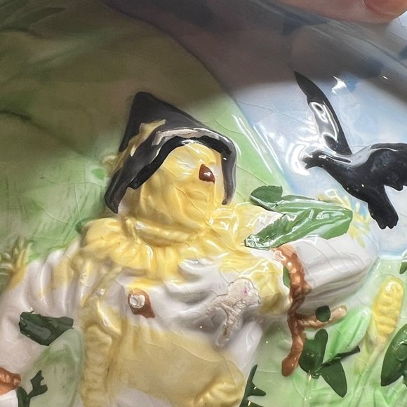 Treasure Craft Wizard of Oz Cookie Jar Only Circa 2000 3D Scarecrow Lion Tin Man - Picture 11 of 16